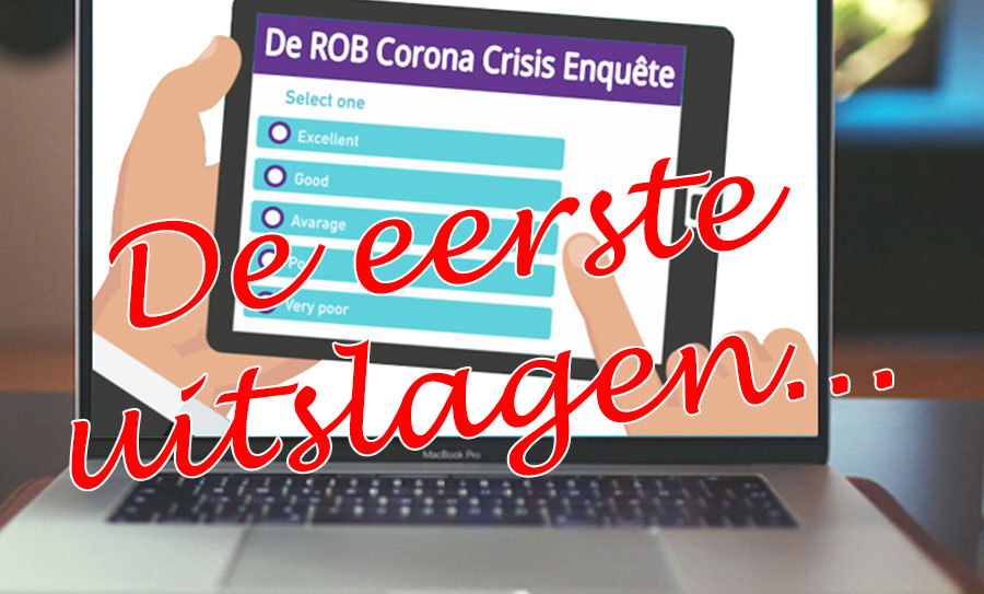 ROB Corona Enquête: de eerste uitslagen